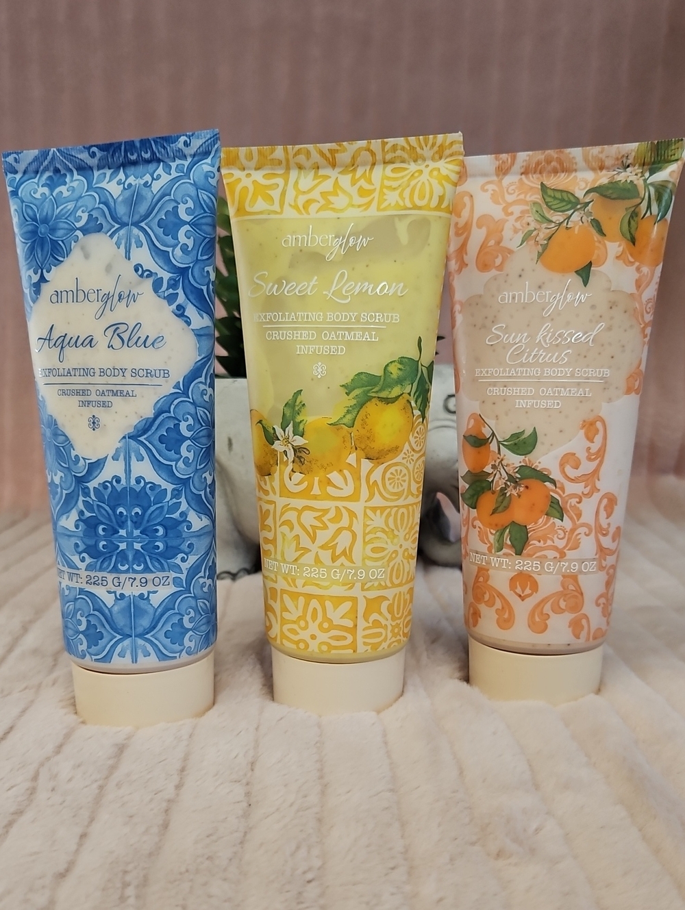 AMBER GLOW EXFOLIATING BODY SCRUB SET 3-PC
